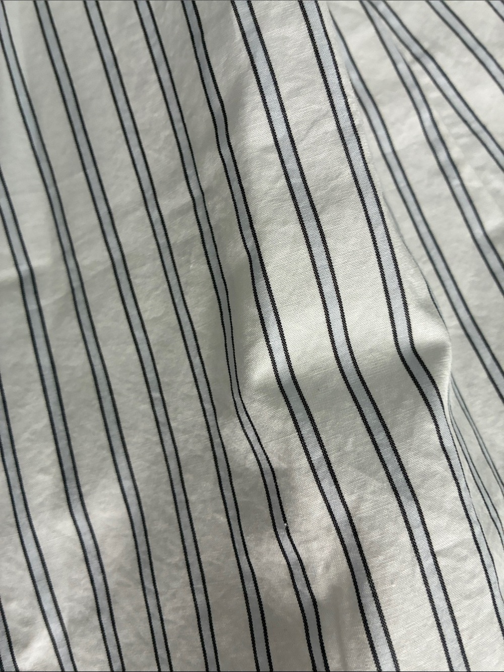 J. CREW Embroidered pull-on midi skirt in striped cotton poplin XS !Modified! - Picture 4 of 9